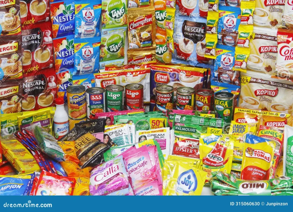 assorted grocery products display store antipolo city philippines april 315060630